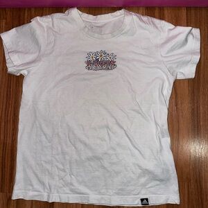 adidas graphic tee, White, Size M